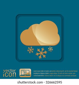 weather icon, cloud snow