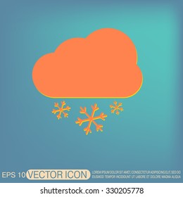 weather icon, cloud snow