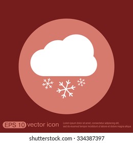 weather icon, cloud snow