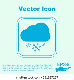 weather icon, cloud snow