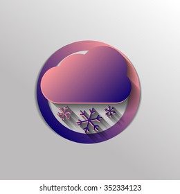 weather icon, cloud snow