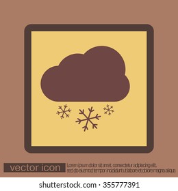 weather icon, cloud snow