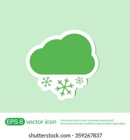 weather icon, cloud snow