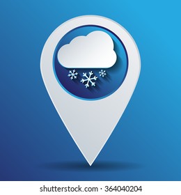 weather icon, cloud snow
