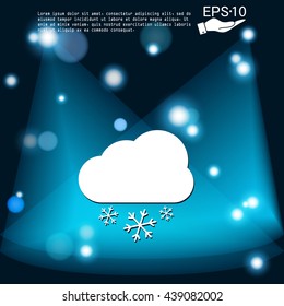 weather icon, cloud snow