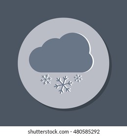 weather icon, cloud snow