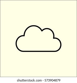 Weather icon. Cloud  vector illustration