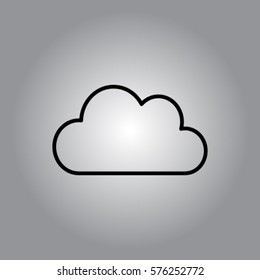 Weather icon. Cloud  vector illustration