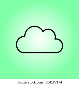 Weather icon. Cloud  vector illustration