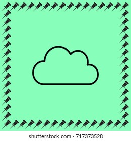 Weather icon. Cloud  vector illustration