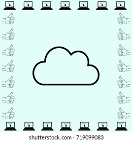 Weather icon. Cloud  vector illustration