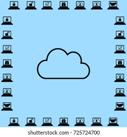 Weather icon. Cloud  vector illustration