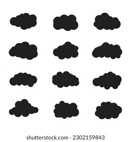 weather icon, clouds vector bundle, Sky cloudy Clipart, black and White clouds eps, Cartoon Clouds bundle, line Art Candy climate graphics vector, outline rain clouds vector silhouette