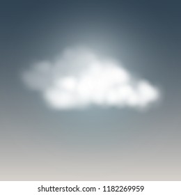 Weather icon, cloudy sky. Vector illustration.