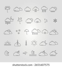 Weather icon a collection of simple versatile weather icons for your designs.