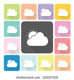 Weather Icon color set vector illustration.