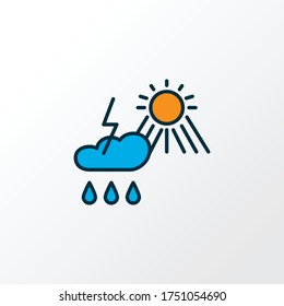 Weather icon colored line symbol. Premium quality isolated climate element in trendy style.