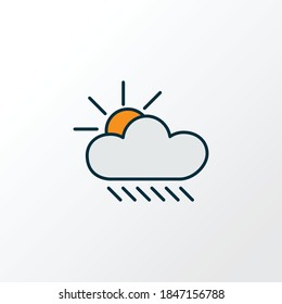 Weather icon colored line symbol. Premium quality isolated cloud element in trendy style.