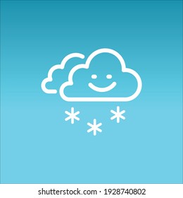 diseño de icono del tiempo con fondo azul del cielo