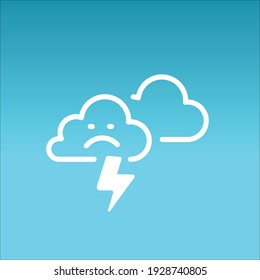 weather icon design with blue sky background
