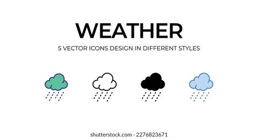 diseño de iconos meteorológicos en estilo Cinco con estilo de salto editable. Línea, Sólido, Línea plana, Color de tono Duo y Línea de degradado de color. Adecuado para diseño de páginas Web, aplicaciones móviles, UI, UX y GUI.