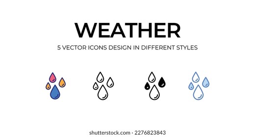 diseño de iconos meteorológicos en estilo Cinco con estilo de salto editable. Línea, Sólido, Línea plana, Color de tono Duo y Línea de degradado de color. Adecuado para diseño de páginas Web, aplicaciones móviles, UI, UX y GUI.