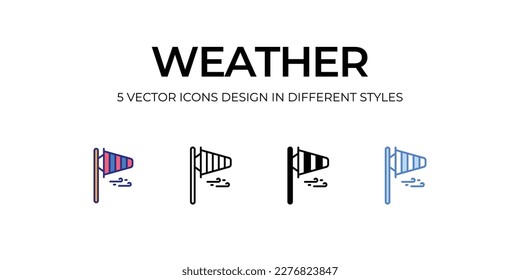 weather icon Design in Five style with Editable Stroke. Line, Solid, Flat Line, Duo Tone Color, and Color Gradient Line. Suitable for Web Page, Mobile App, UI, UX and GUI design.