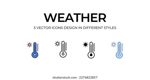 diseño de iconos meteorológicos en estilo Cinco con estilo de salto editable. Línea, Sólido, Línea plana, Color de tono Duo y Línea de degradado de color. Adecuado para diseño de páginas Web, aplicaciones móviles, UI, UX y GUI.