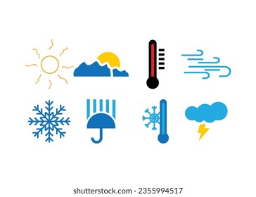 Wettersymbol-Designvorlage Vektorgrafik einzeln