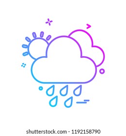 Weather icon design vector