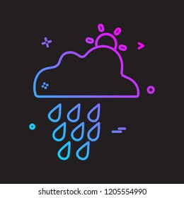 Weather icon design vector