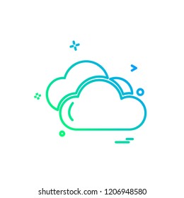 Weather icon design vector