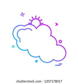 Weather icon design vector