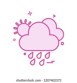 Weather icon design vector