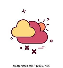 Weather icon design vector