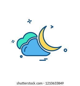 Weather icon design vector