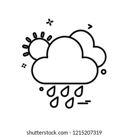 Weather icon design vector