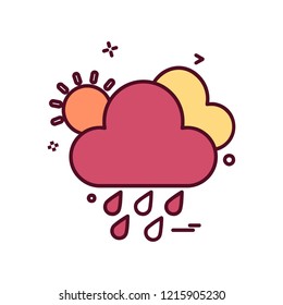 Weather icon design vector