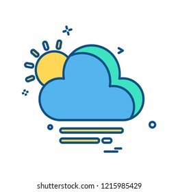 Weather icon design vector