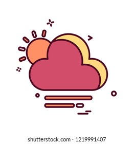 Weather icon design vector