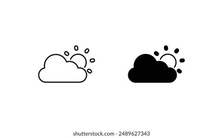 Weather icon design with white background stock illustration