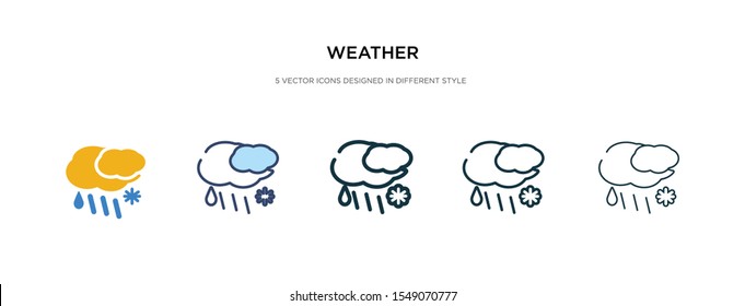 weather icon in different style vector illustration. two colored and black weather vector icons designed in filled, outline, line and stroke style can be used for web, mobile, ui