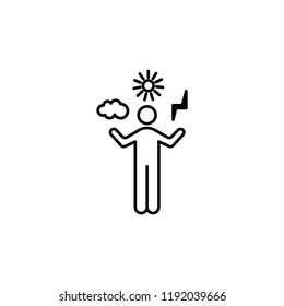 weather icon. Element of conceptual figures for mobile concept and web apps illustration. Thin line icon for website design and development, app development