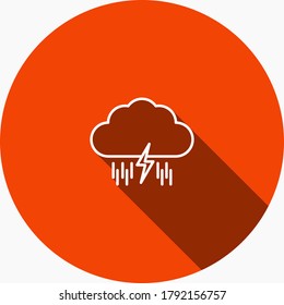 diseño plano de icono meteorológico sobre fondo colorido 