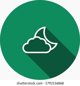 weather icon flat design on colorful background 