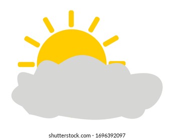 weather icon. flat illustration of weather vector icon for app and web
