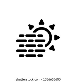 Weather icon  ( foggy day , dens fog , smog )