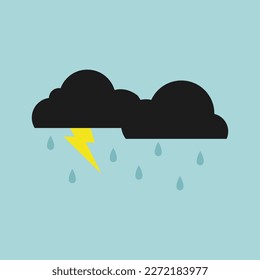 Weather icon. Weather forecast. Clouds Sky. Set. Vector illustration.
