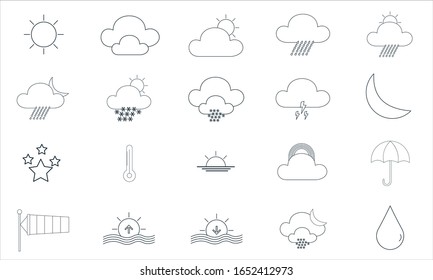 Weather icon for forecasting and climate conditions