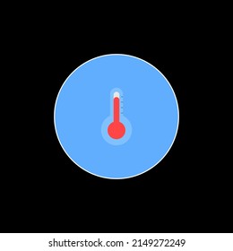 Weather icon. Full color icon. circle button.